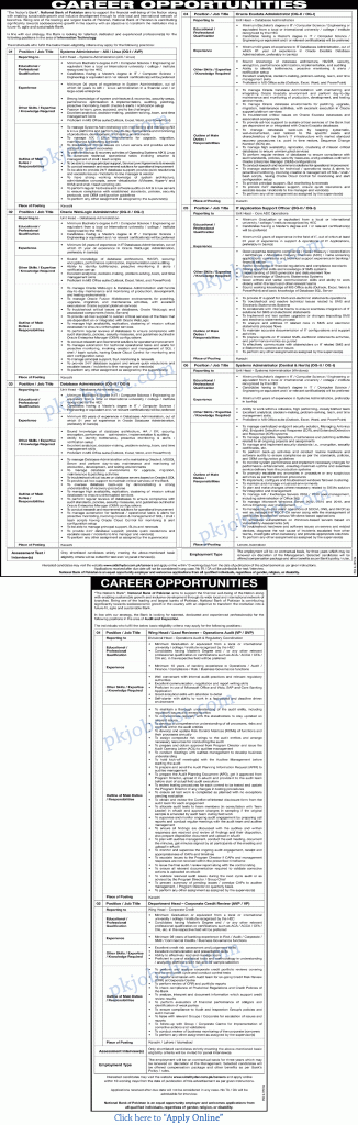 National bank of pakistan jobs august 2024 online apply