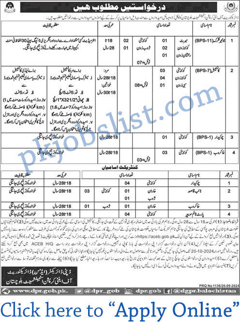 Anti Corruption Department Balochistan Jobs 2024 September Online Apply Anti-Corruption Establishment