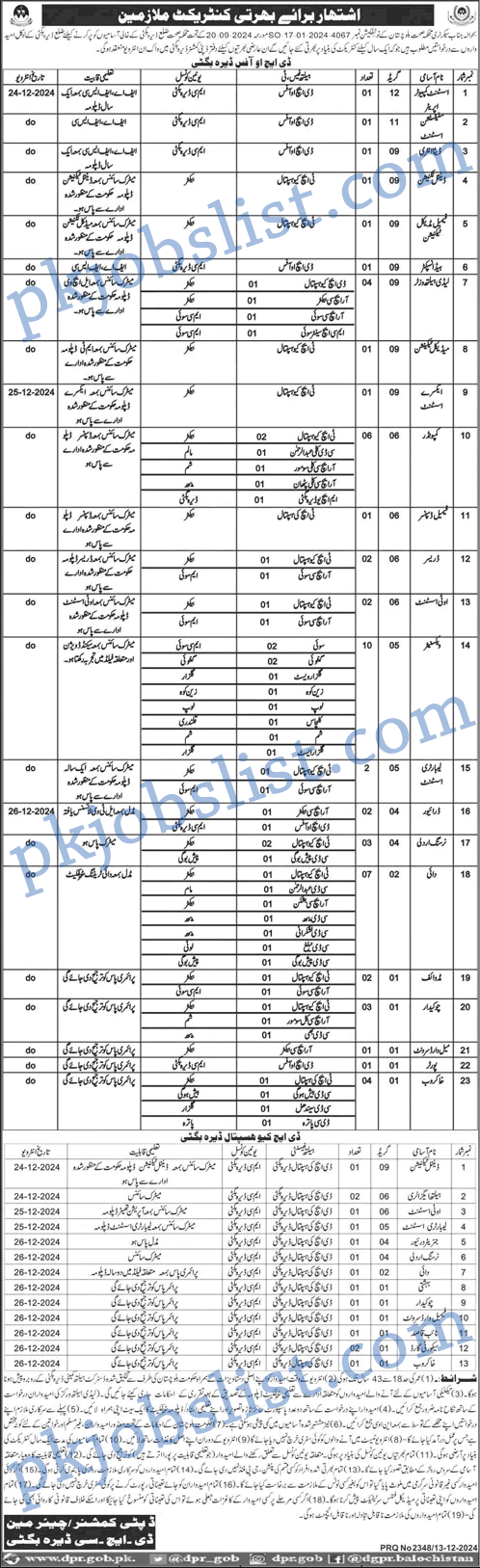 Health Department Dera Bugti Jobs December 2024 Vaccinators & More