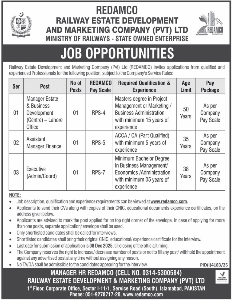 REDAMCO Jobs 2025 November