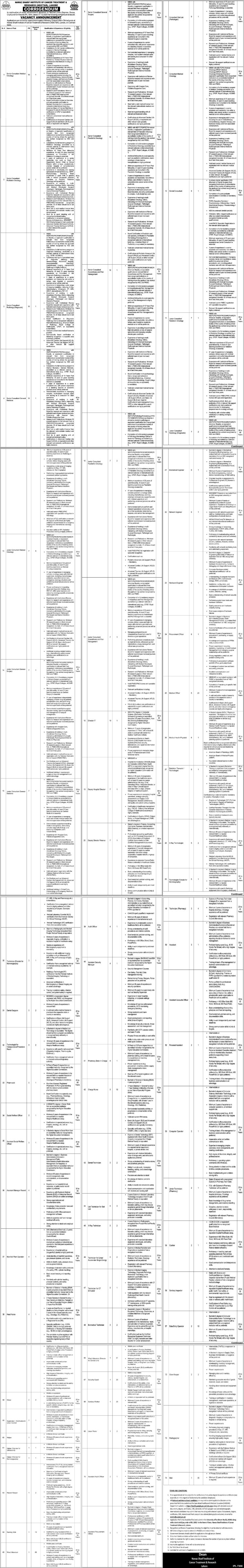 Nawaz Sharif Hospital Lahore Jobs 2025 December