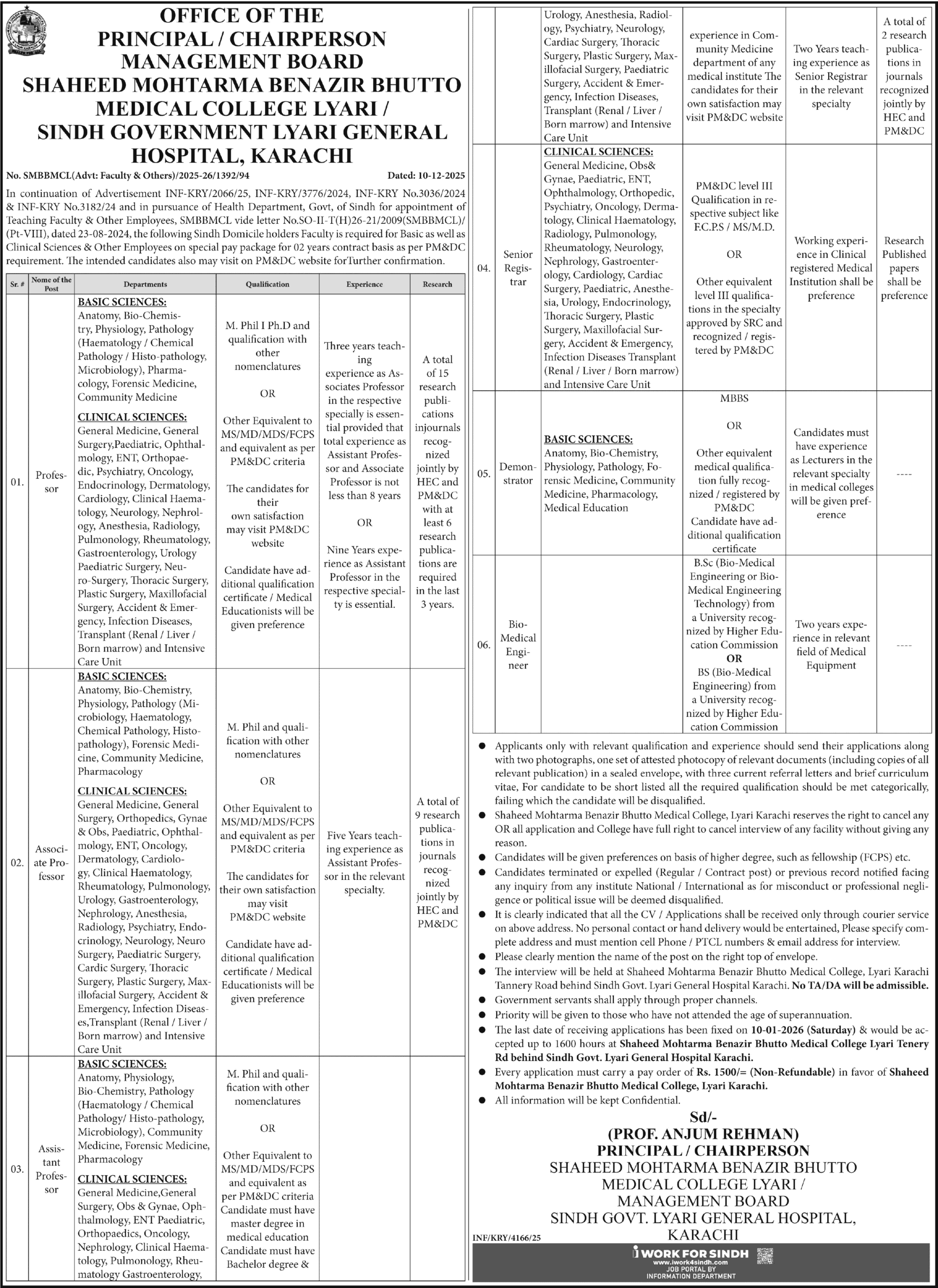 Lyari General Hospital Karachi Jobs 2025 December Teaching Faculty 1 smbb scaled