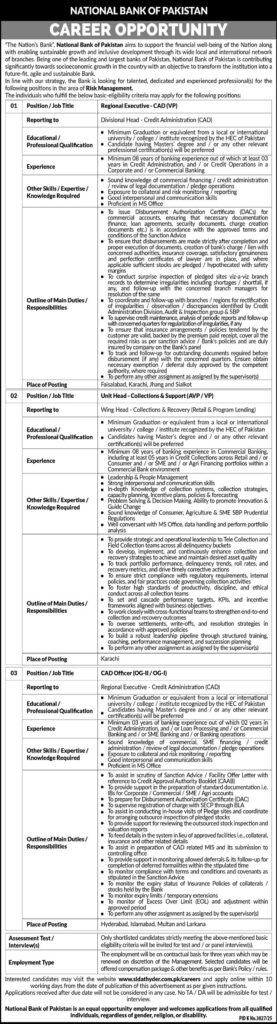 National Bank of Pakistan Jobs 2026 March Apply Online