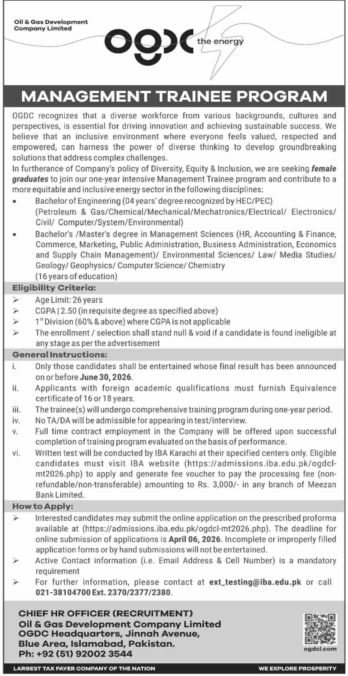 OGDCL Management Trainee Program 2026 March Apply Online 1 OGDC 15 03 2026 005 009